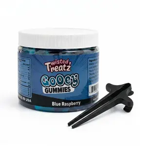 Gooey Exotic Mix Gummies with Sour Liquid Filling Candy Jar