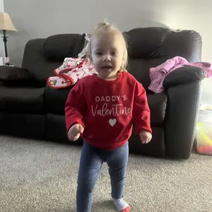 Meihuida Infant Toddler Baby Girl Boy Valentines Day Outfit Daddys/Mamas Valentine Sweatshirt Oversized Shirt Spring Clothes