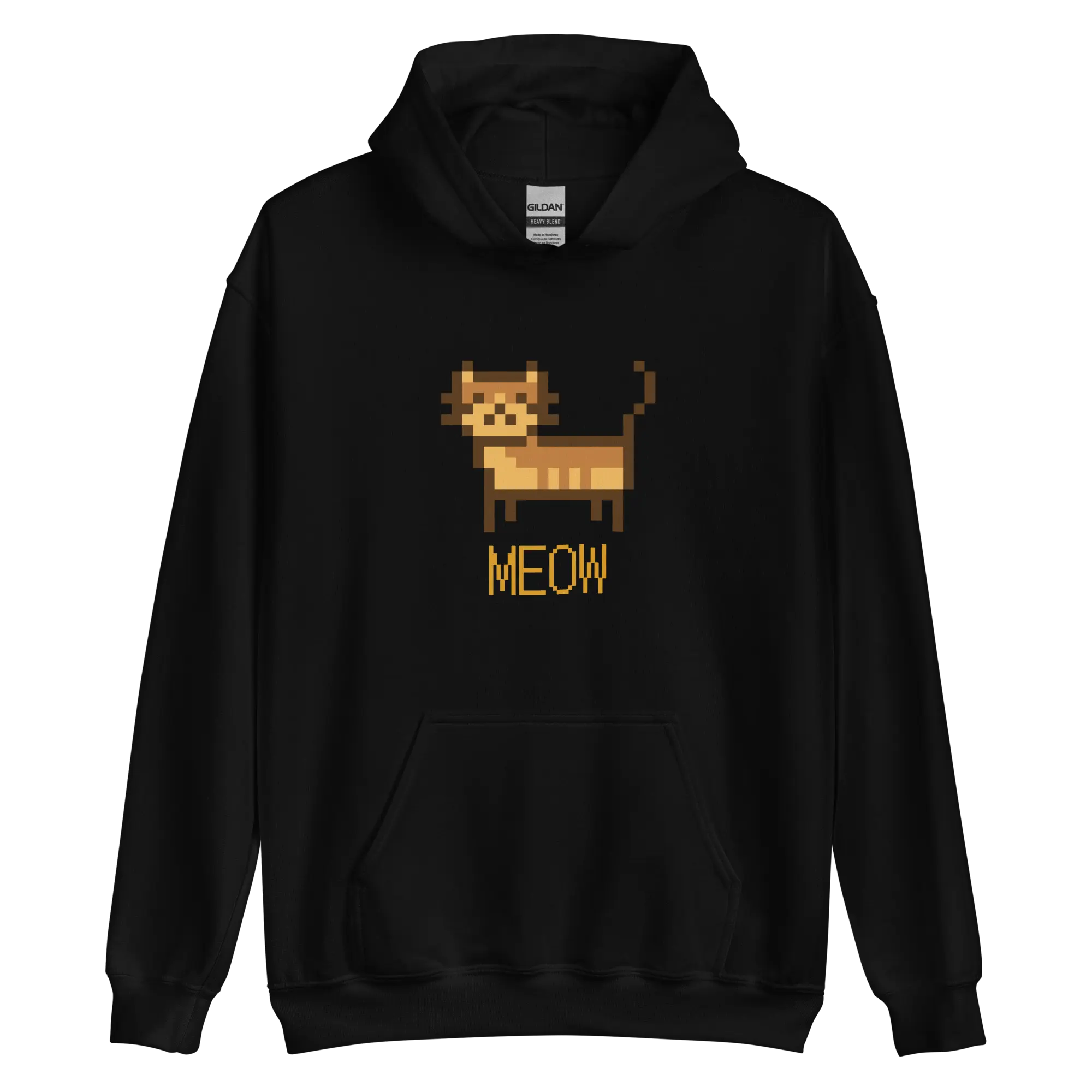 Meow Hoodie - Women's Pullover Sweater, Soft Cotton/Polyester Blend, Athletic Rib-Knit Cuffs and Waistband with Spandex
