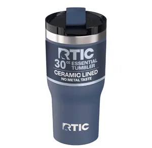 RTIC 30 oz Ceramic Lined Insulated Essential Tumbler, Leak-Resistant Lid