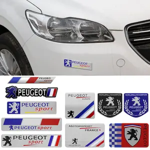 Peugeot Aluminum Plate Metal Sticker, 3D Car Emblem Badge for 208 308 3008 5008 508, Accessories, Ca Prop 65 Compliant