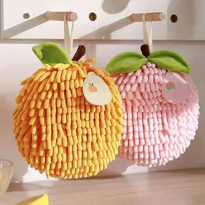 Snowflake Fleece Polka Dot Towel, Extra Thick Super Absorbent Kitchen Dish Cloth, Modern Decorative Hanging Hand Towel for Home Bathroom
