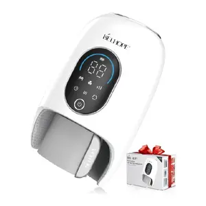 Hot Cold Hand Wrist Massager with Palm Roller Ball Massage, Graphene Fast Heating & Cooling Fan, Adjustable Compression with Pressure Sensor, 9 Modes 9 Intensities Cordless Massager for Arthritis Carpal Tunnel, White