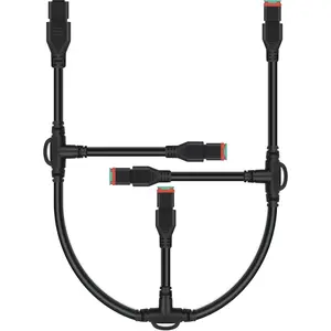 4 in 1 4ft Wiring Harness Extension Kit, Deutsch Dual DT Adapter Connector Splitters,Retrofit 2Pin Plug and Play DT Connector Universal for Offroad LED Light Bar, Work Light, Fog Lights