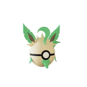 Leafeon - Inspired 3D Printed Poke Ball Collectible