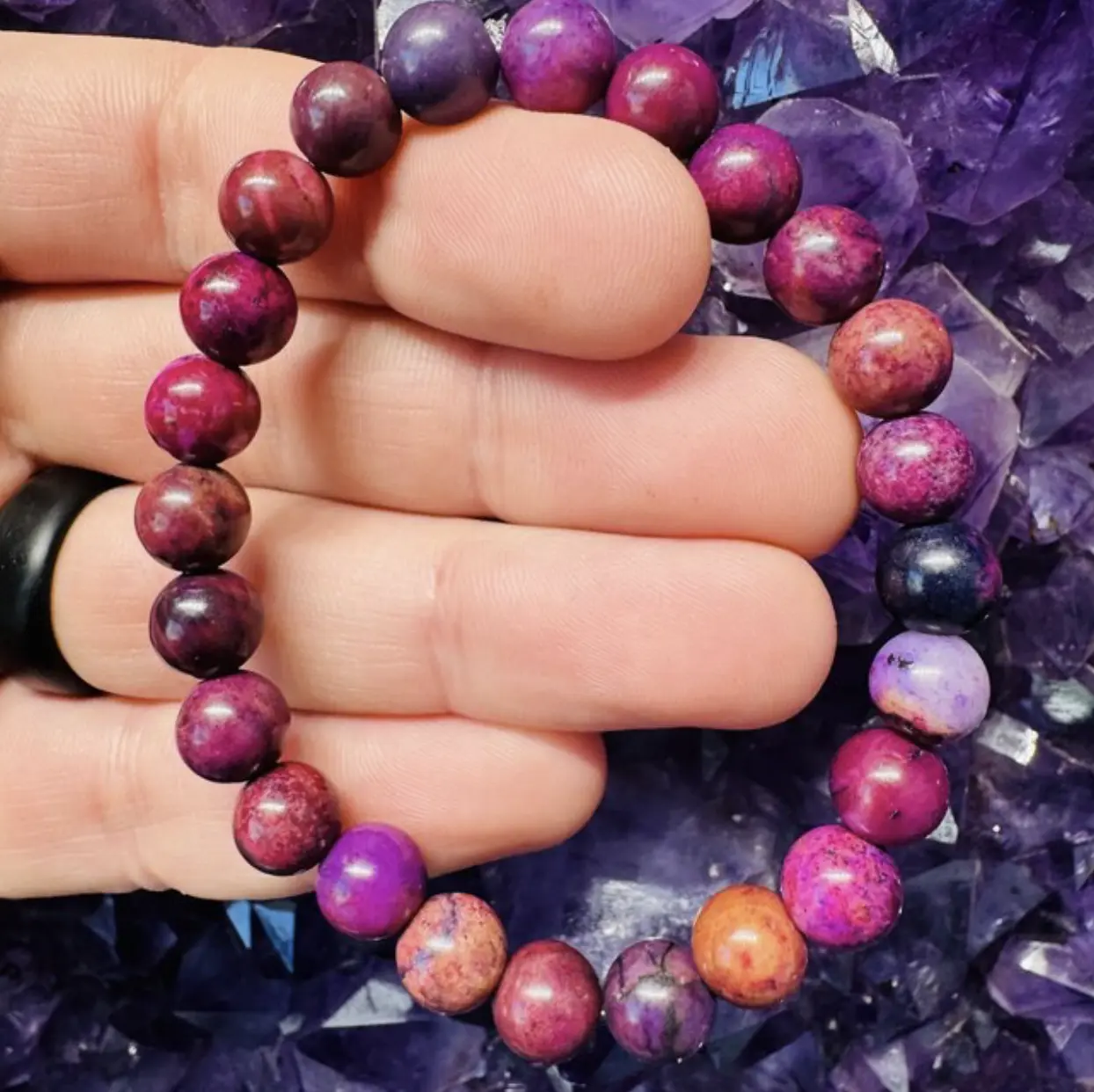 Sugilite & Bustamite Bracelet - 8mm