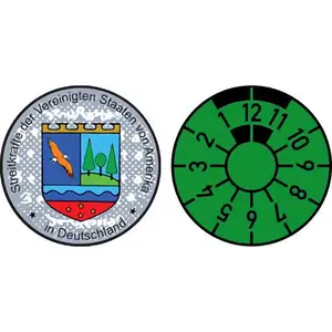 US Military Sticker and Inspection Seal