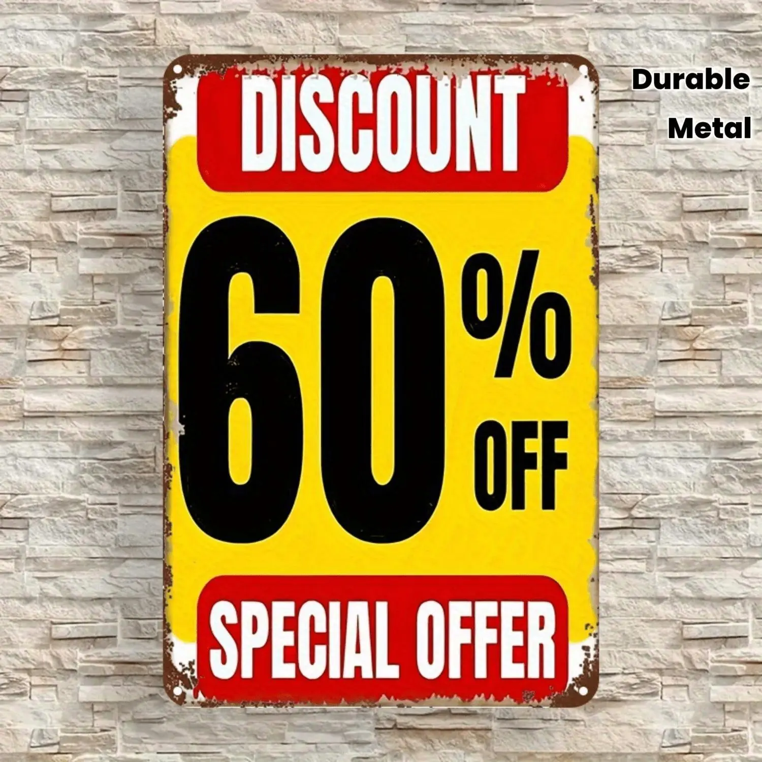 2D Flat, 1pc Retro Nautical Metal Wall Sign - Vintage Durable Iron Hanging Plaque Suitable for Home, Office, Bar & for Cave - Classic Nautical & Maritime Decoration - Easy Installation with 2D Flat Design, 2D Flat