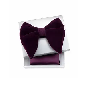 PURPLE BUTTERFLY VELVET BOW TIE