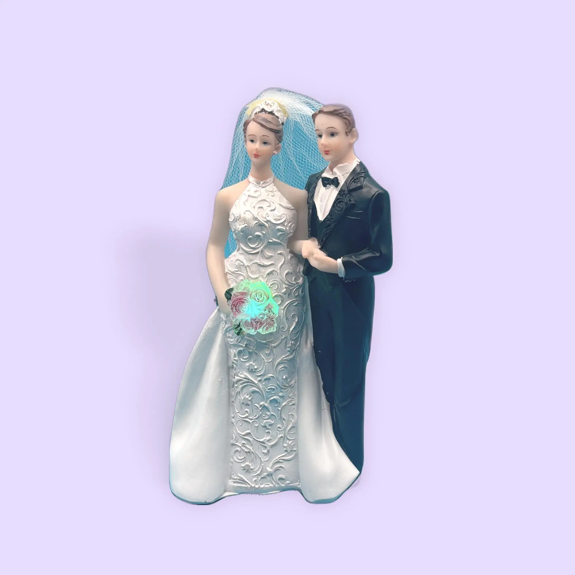 5 in Light-Up Wedding Couple Decor, Home Supplies Decorative Ornament for Religious & Home Decor