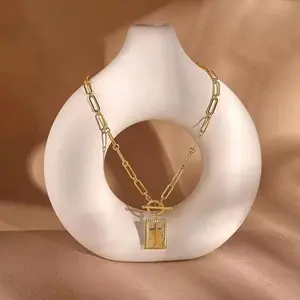 Gold Cross Pendant Necklace for Women, Elegant Luxury Religious Jewelry, Perfect Gift for Her