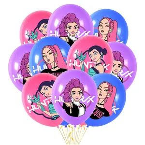 Random 12pcs K-Pop Demon Hunter Latex Balloons, Perfect for Birthday Parties, Weddings, Baby Showers, Anniversaries, Graduations, Princess Themes