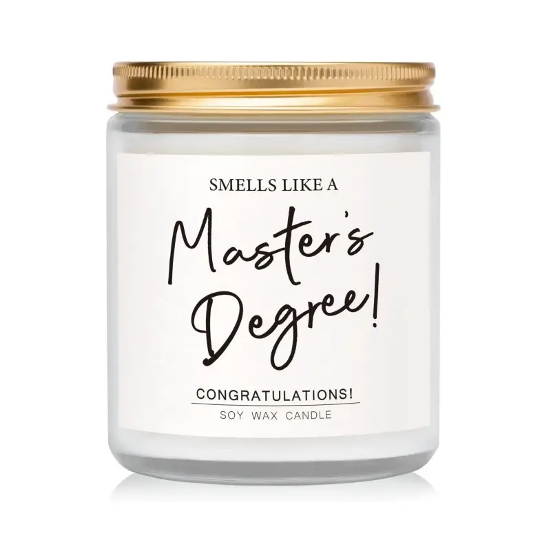Masters Degree Graduation Candle - Lavender Scented, Floral Candle, Jar Candle for Her Him, Grad Gift for Women Men, Class of 2026