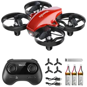 Veeniix V995  Mini Drone for Kids and Beginners,Indoor RC Quadcopter Plane with 3D Flips, 360° Rotation, Circle Fly, Auto Hover, Headless Mode, 21Mins 3 Batteries, Gift for Boys and Girls Adjustable Durable