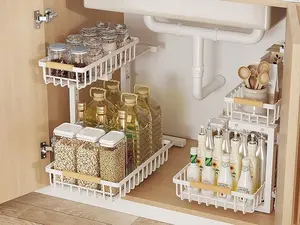 Two-Tier Drawer Storage Rack