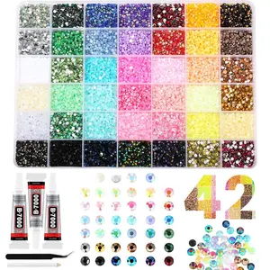 42 Colors 3mm Jelly Rhinestones, 1 Box Multicolor Flatback Resin Gems for Bedazzling, DIY Crafting, Diamond Art & Nail Art, Bedazzler Kit