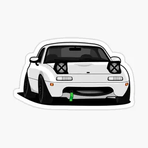 White Miata Sticker