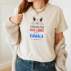 Childless Dog Ladies For Kamala Shirt | Kamala Harris 2024 President Shirt