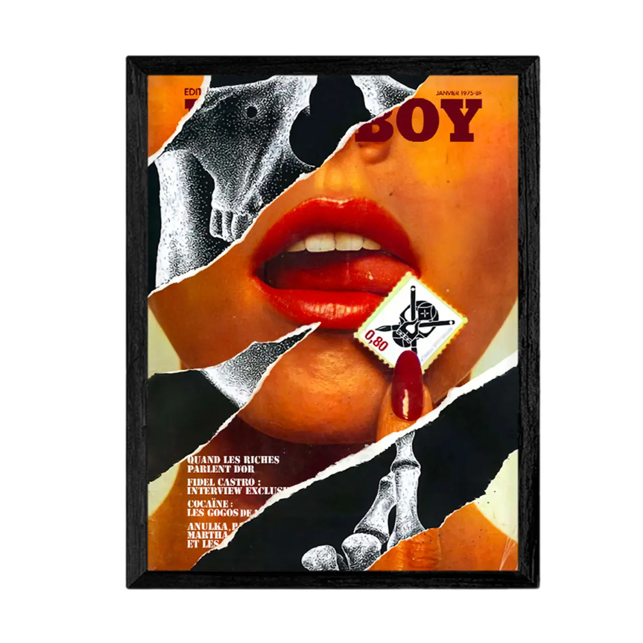 Photo Playboy Stamp Poster Unfamed,Playboy Inspired Poster,Playboy Sexy Poster,Gift For Playboy Fans Poster No Frame