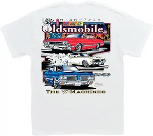 Hot Shirts High Test Oldsmobile T-Shirt: 442 W Machine 455 Hurst/Olds Cutlass W-30 | Vintage Apparel for Men & Women | Medium Size | Made in USA
