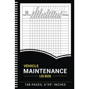 Vehicle Maintenance Log Book: Repair and Service Record Keeper Journal for Cars, Trucks, and Motorcycles Engine oil Change, Auto Repairs Log - 105 Pages 6"x9" Inches