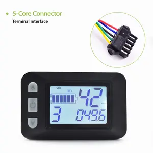 P9 Sm5pin Electric Bicycle Wired LCD Display, Multifunctional Waterproof Screen with Speedometer, Odometer, Battery Indicator