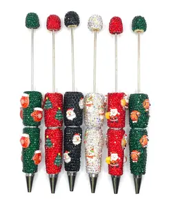 6pcs Christmas Fancy Beadable Pens - DIY Beaded Pen & Crafting DIY Supplies - DIY Gift Ideas