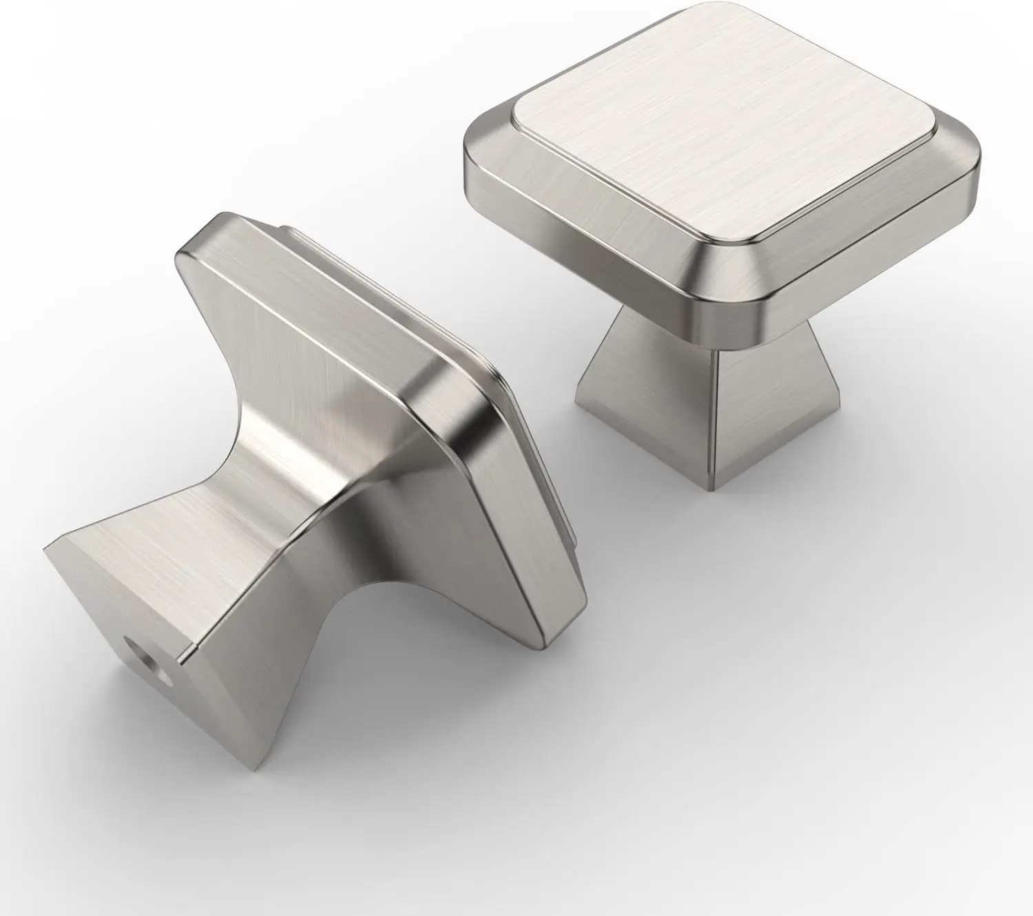 6 Pack Brushed Satin Nickel Kitchen Cabinet Knobs for Dresr Drawers - inc Hardware