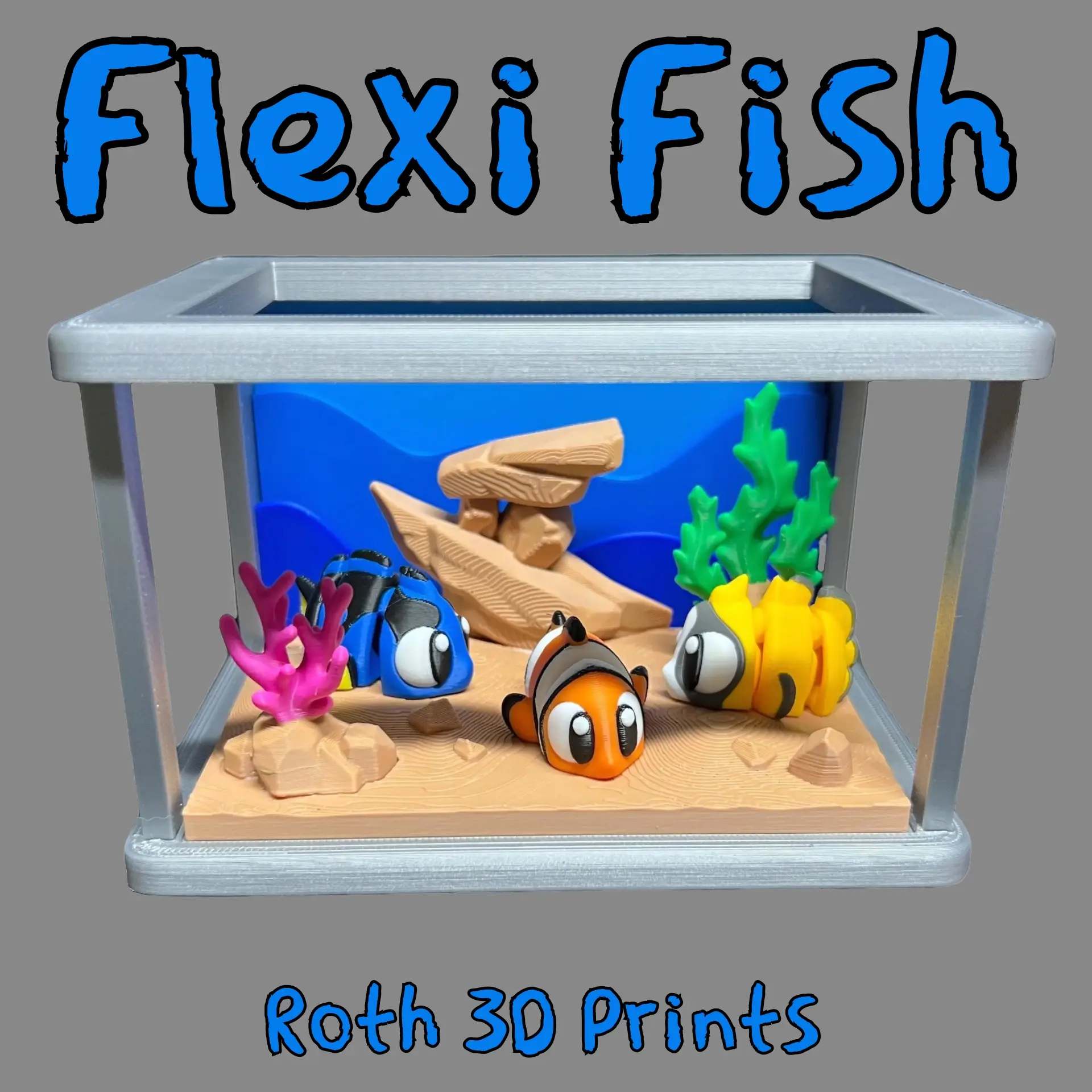 Flexi Fish - Articulated Fish Figurines with Optional Tank Decoration