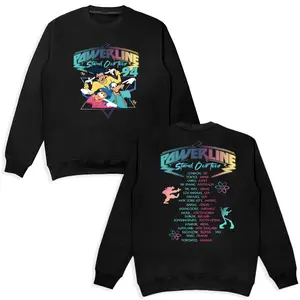 Powerline World Tour Band Tee, 90's World Tour Outfit Sweatshirt, Max Goofy Roxanne Powerline Shirt Hoodie, Goofy Movie