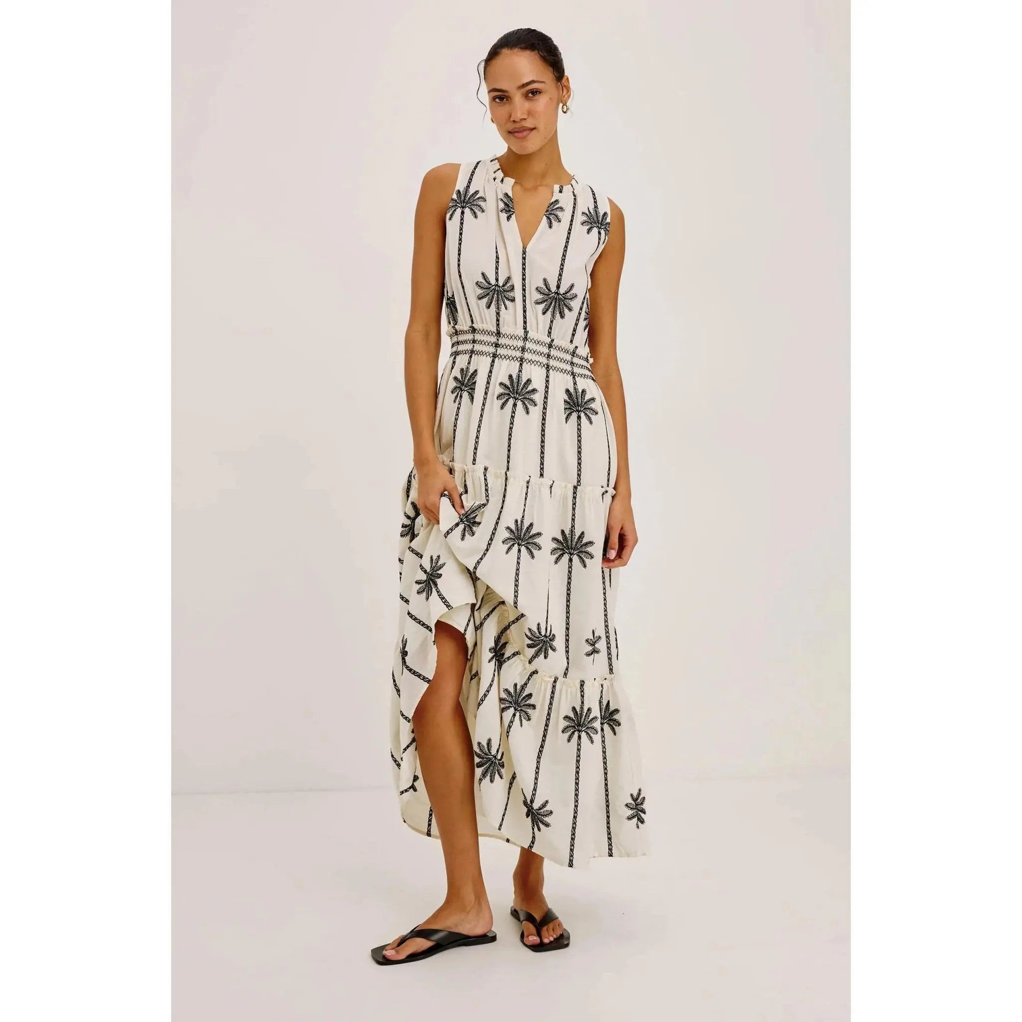Rails Loulou Dress in Embroidered Palms