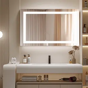 CONCETTA 20"X28" Anti-fog LED Bathroom Mirror - Dual Light Source, Three Lighting Modes, White