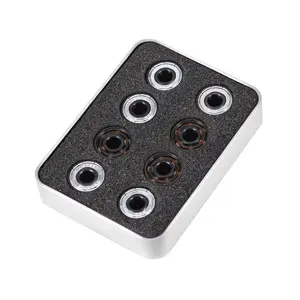 16-Piece High Performance Skateboard Bearings Set, 608 Bearings with Single-Side Ceramic Balls, Durable Precision Designed Speed Bearings for Inline Roller Skates & Skating Shoes
