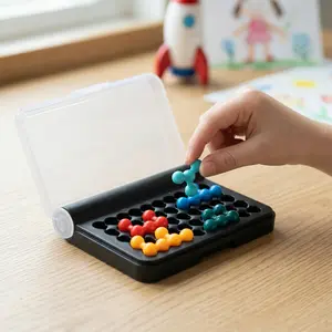 3D Puzzle Logic Space Toy, Colorful Beads Game, DIY Brain-Training Educational Toy for Kids, Birthday Gift, Montessori Puzzles Gift