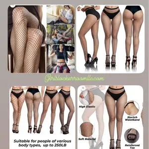 3 pieces black fish net leggings/ stockings