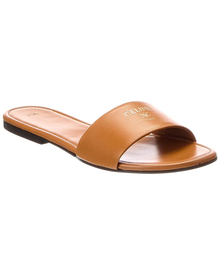 CELINE Logo Leather Sandal