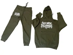 Self-Made Billionaire 2-Piece Set — Luxury Hustle Streetwear for Casual Outings & Fashion Statements