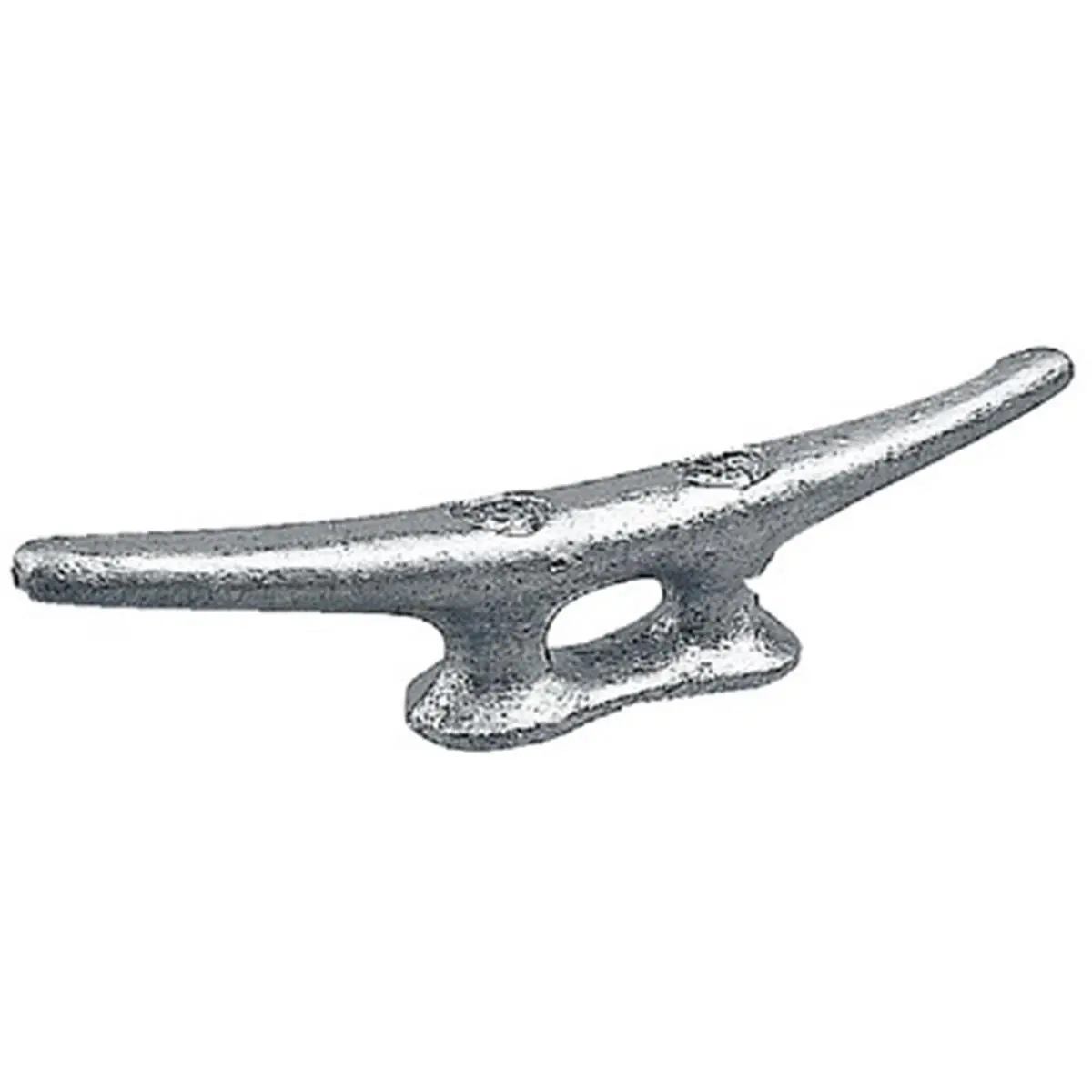 Sea Dog 8 in Open Base Cleat - Hot Dipped Galvanized Iron Marine Hardware, Flat Head Design for Boat Docking, Part No. 040108-1, 1.18 Lbs