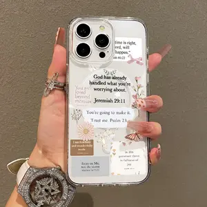 Soft Girl Magnetic Case for iPhone11/12/13/14/15/16/17/promax, Floral Bible Verse Collage Lightweight, Drop-Proof, MagSafe Compatible | Perfect for Teen Girls