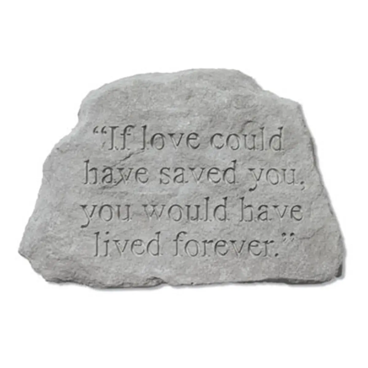 Kay Berry Inc. Engraved Quote Stone Memorial, 6.5x4.5" 1-Piece Commemorative Garden Decor for Home & Garden