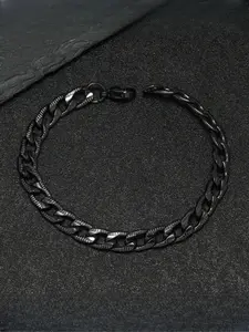 Unisex Street Trend Chain Decor Matching Bracelet, Trendy Minimalist Friendship Bracelet & Couple Bracelet, Chic All-match Jewelry As Gift for Girlfriend & Boyfriend, Trendy Fashionable Accessories, Stackable Bracelets, Adjustable Bracelet