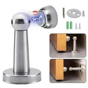 Magnetic Door Stop Stainless Steel，Door Stopper for Various Door Types, Keep Your Door Open, Wall Mount Door Holder/Catch