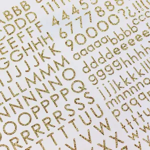 Gold Glitter Sticker Letters