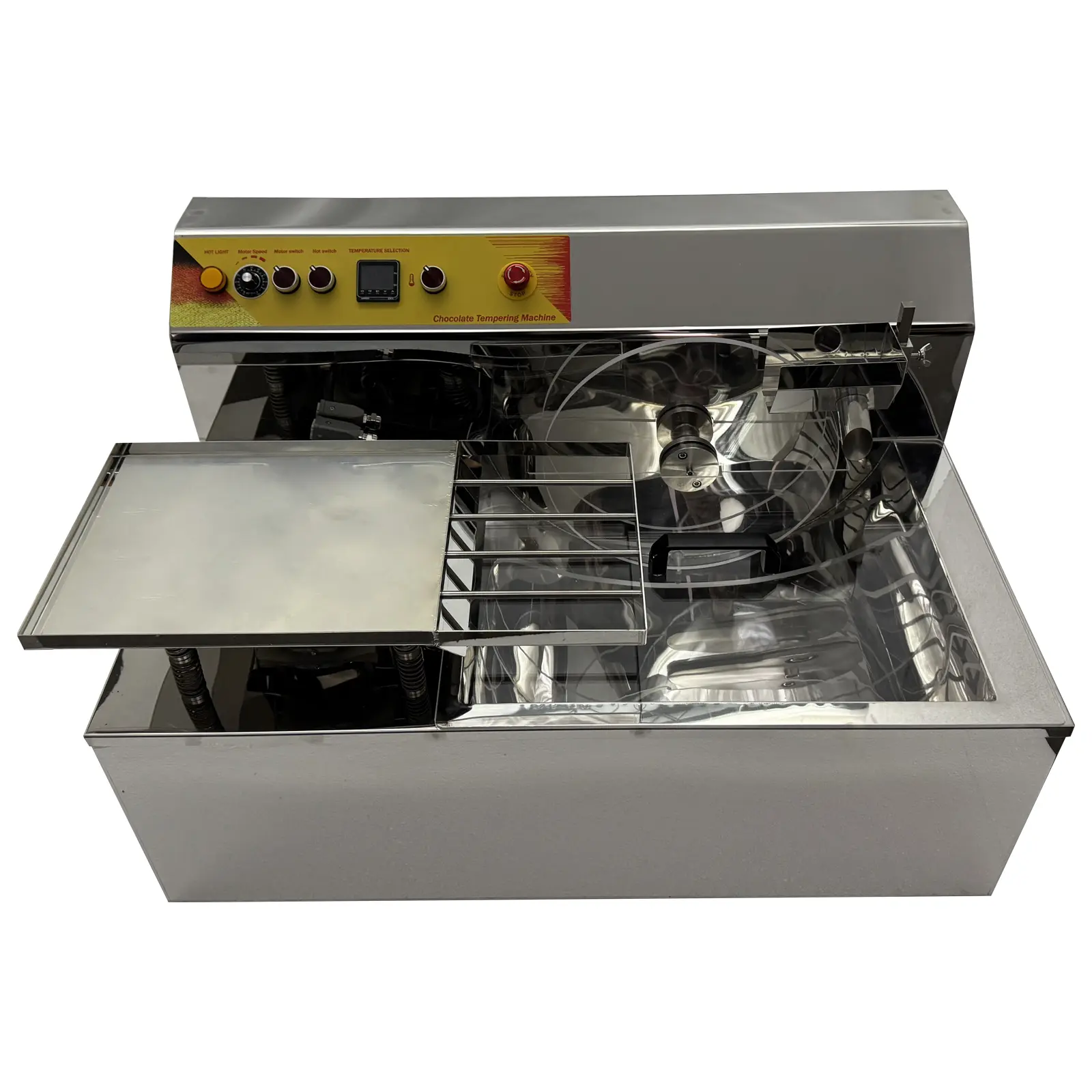 YOKOMA 23.6L Chocolate Melter with Vibration Table 110V, Stainless Steel Commercial Chocolate Melting Equipment
