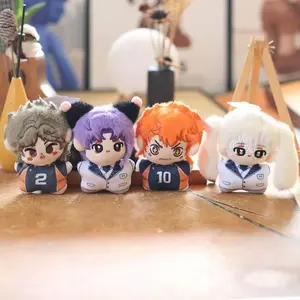 12cm Mini BLUE LOCK Haikyuu!! Plush Doll Seishiro Nagi Isagi Yoichi Chigiri Bachira Meguru Doll Pendant Keychain Toy For Gift