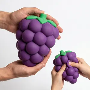 Jumbo Grape Taba Squishy Toy, Giant Fruit Squeeze Fidget Toy, Soft Sensory Stress Relief Toy for Desk Play & Gifts