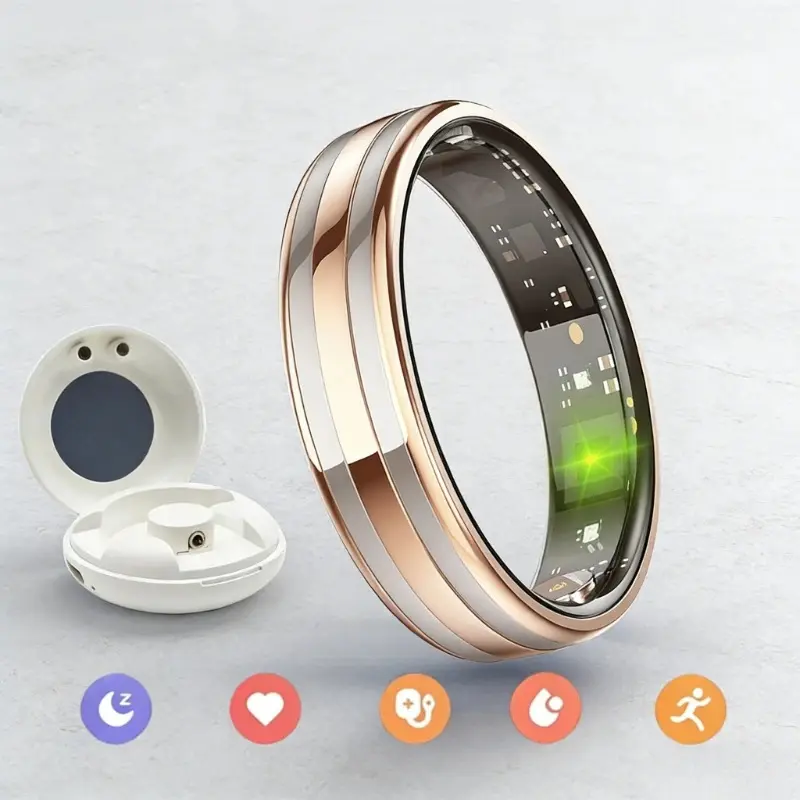 New 6.3mm Thin Smart Ring Health Monitor Smartring Outdoor Waterproof Ring Heart Rate Body Temperature Monitoring Sports rings