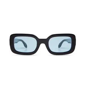 Lexi in Gloss Black Light Blue Lens