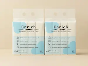 Enrich Facial Tissues Family Pack | Softer Than Kleenex, Zero Dust, 960 Sheets, 960 Sheets, Cloud-Like Feel, Allergy Season Relief, Flu Care Comfort, Premium Bulk Value