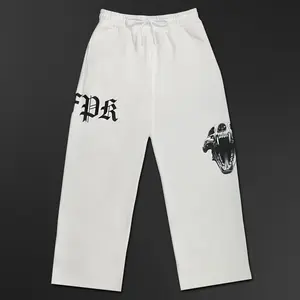 Forever White Wide Leg Sweat Pants
